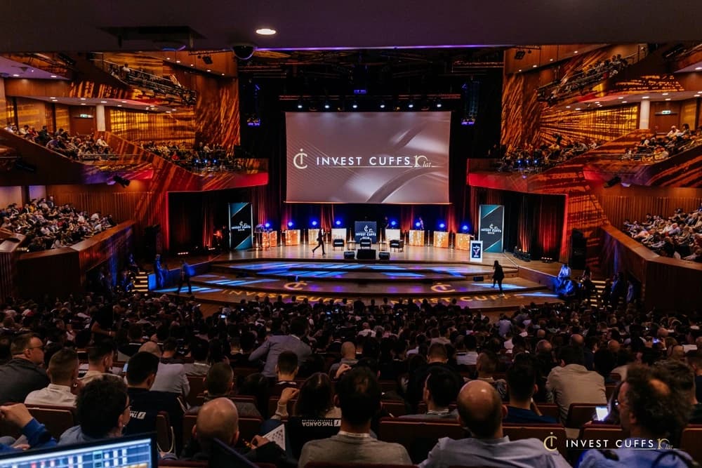 Invest Cuffs conference stage