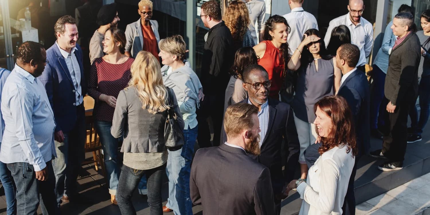Attendees networking at Bitcoin Poland